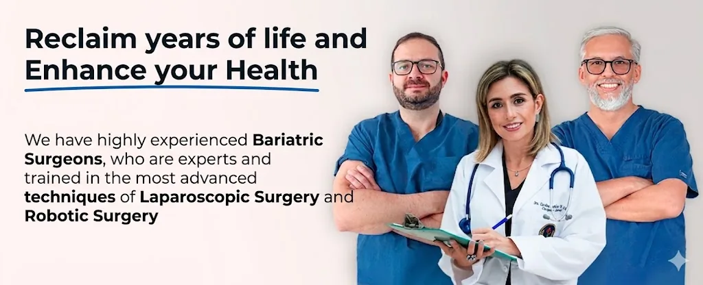 Reclaim years of life and enhance your health — Global Obesity Group bariatric surgeons trained in laparoscopic and robotic surgery, Bogotá Colombia
