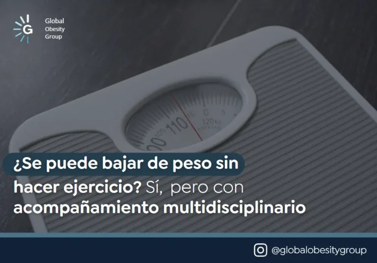 Se puede bajar de peso sin hacer ejercicio-Global Obesity Group
